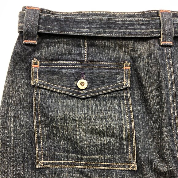 Ralph Lauren Monique Skirt Womens Plus 14 Dark Wash Denim Mini Flap Pockets - Picture 7 of 7